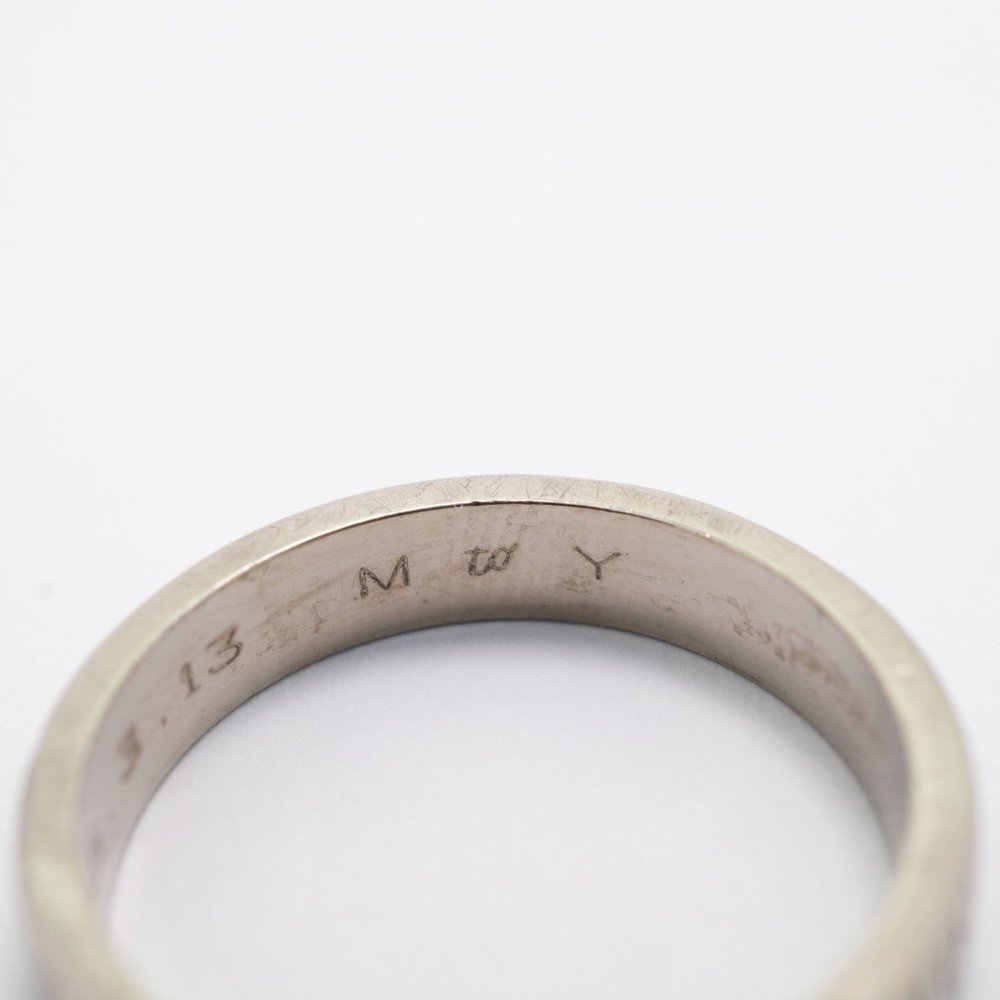 Cartier Ring Happy Birthday K18WG White Gold #55 Men's Women's - Picture 6 of 9